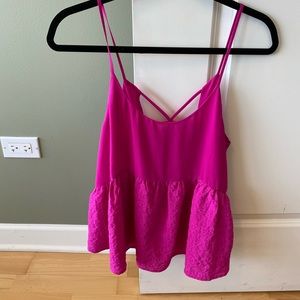 Bright pink dressy tank top